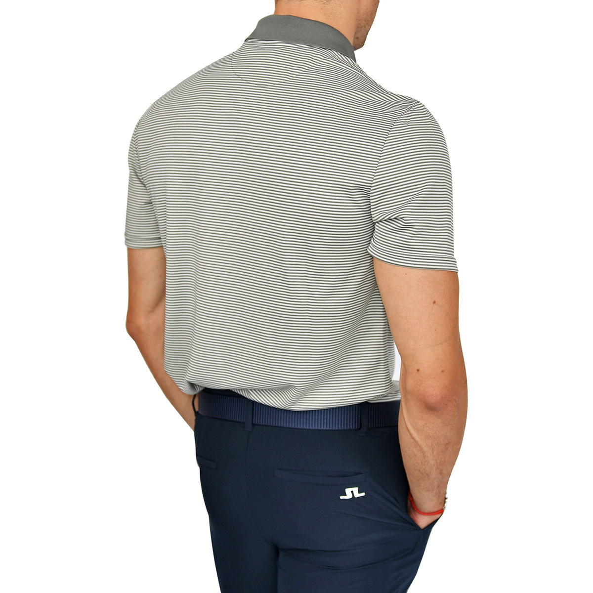 Lyle & Scott Golf MicroStripe Polo -Rock Grey