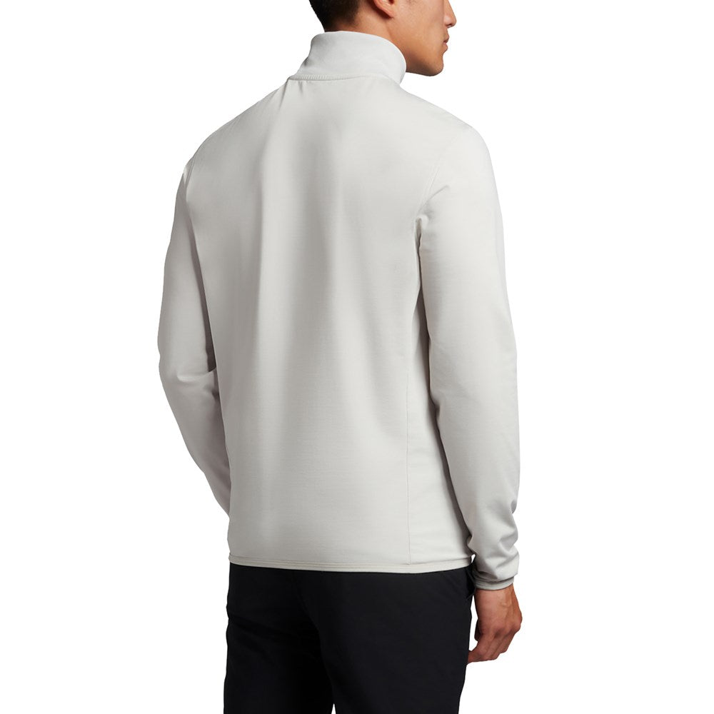 Lyle & Scott Tonal Eagle Tech 1/4 Zip Midlayer -Pebble