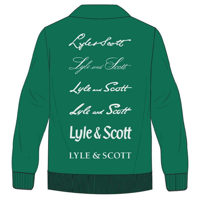 Lyle &amp; Scott 1/4 지퍼 스크립트 스웨트셔츠 - Smyth Green