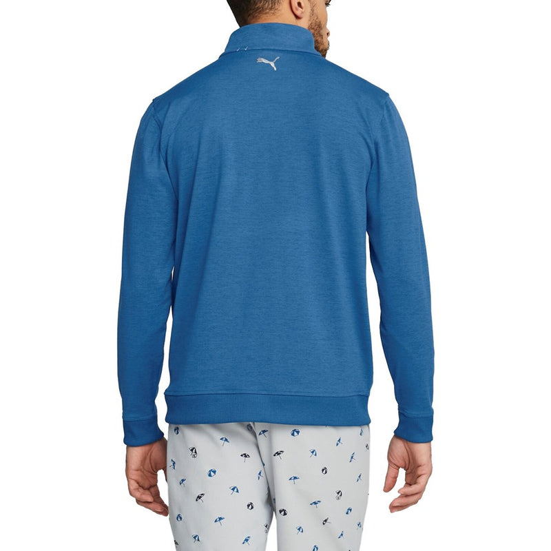 Puma AP CLOUDSPUN Castle Golf Quarter-Zip - Lake Blue Heather