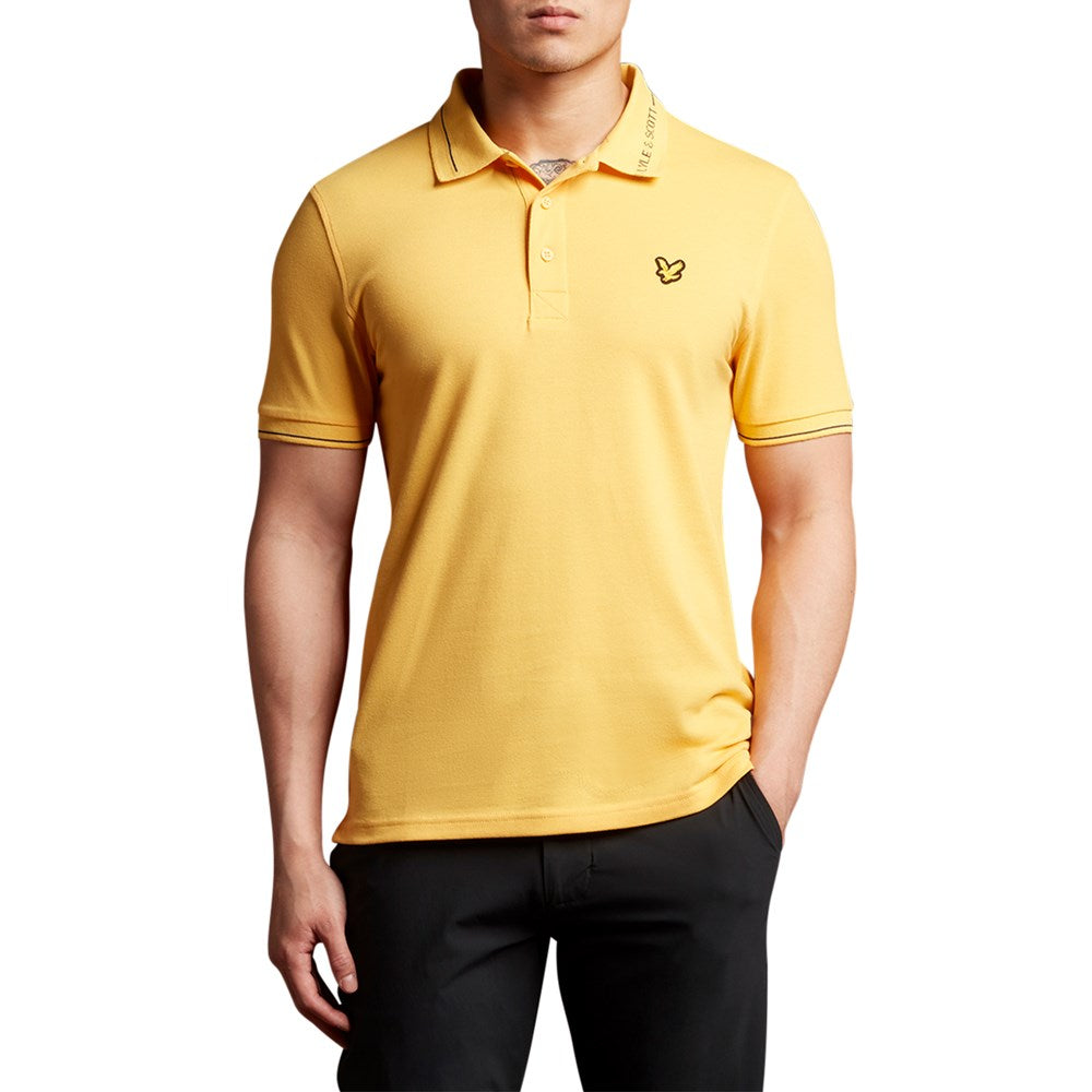 Lyle &amp; Scott 브랜드 칼라 골프 폴로 셔츠 - Sunbeam