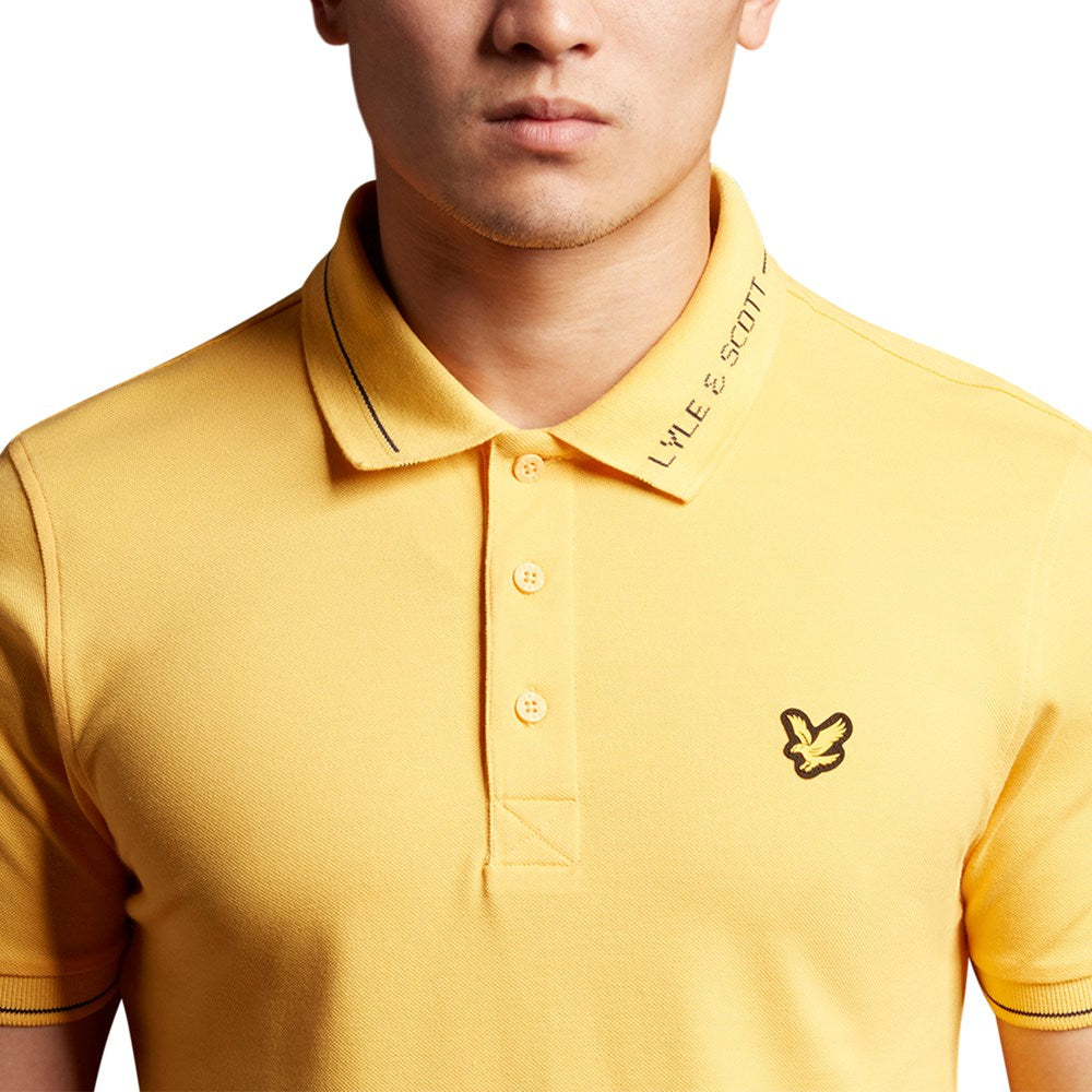 Lyle &amp; Scott 브랜드 칼라 골프 폴로 셔츠 - Sunbeam