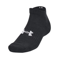 Under Armour Unisex Core Low Cut 3 Pack Socks -Black