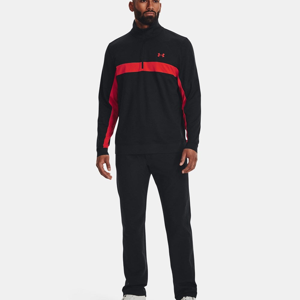 Under Armour Storm Half Zip Golf Midrayer -Black/Radio Red