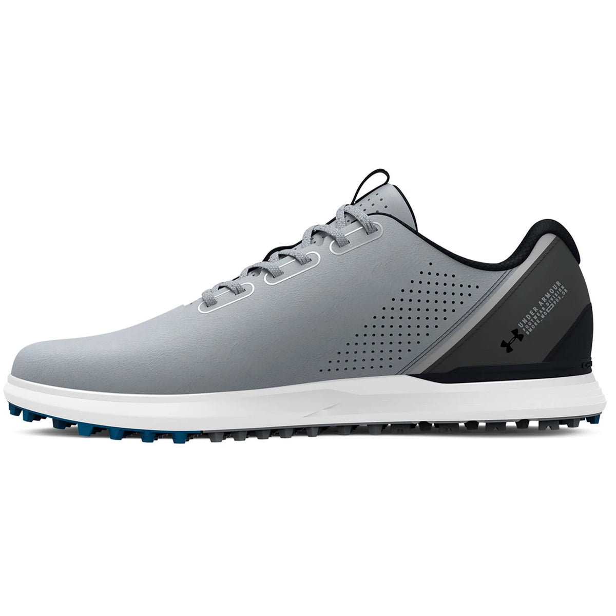 Under Armor Medal 2 넓은 스파이크리스 골프 신발 -Mod Grey/Jet Grey/Black