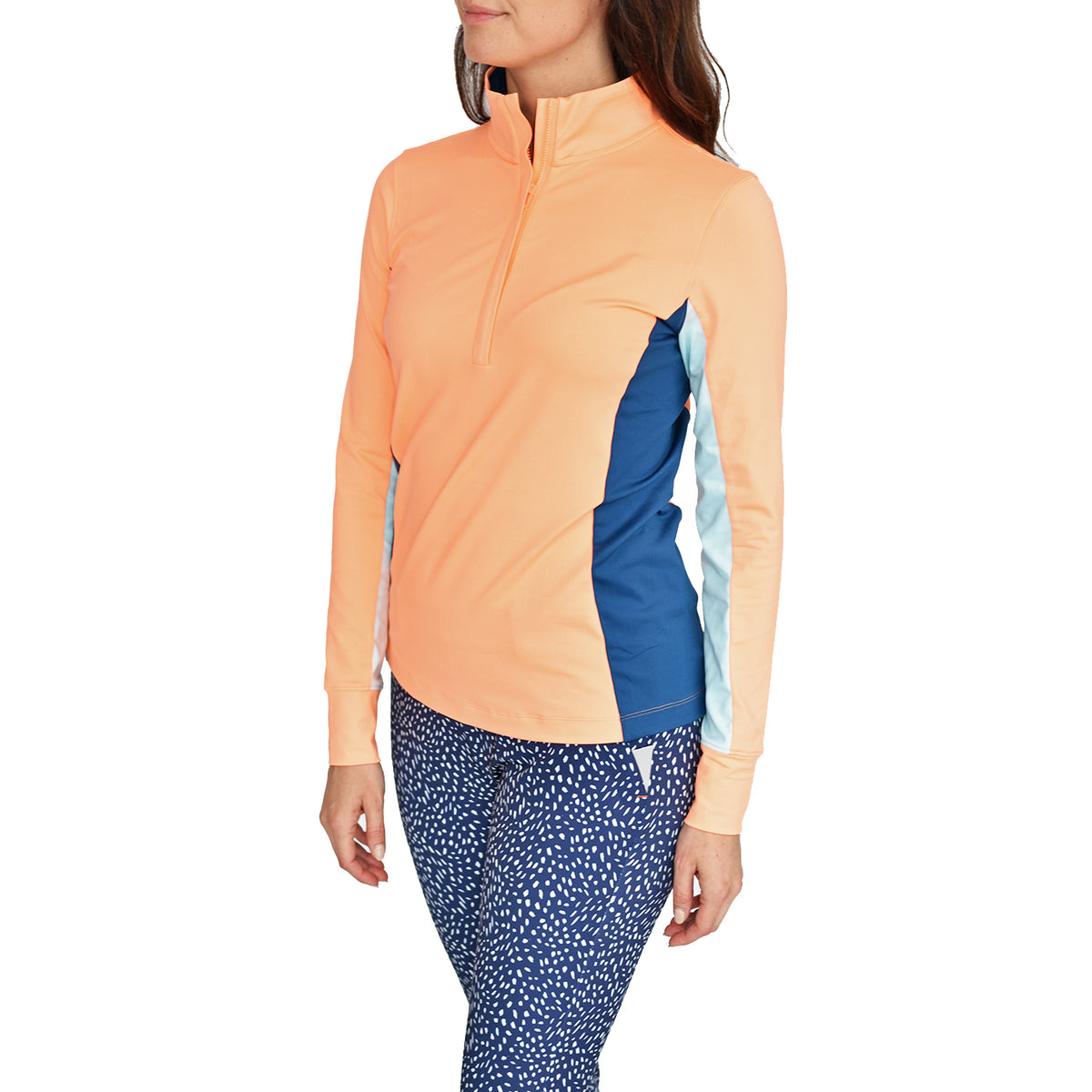 Under Armor Women 's Storm Mid -Layer Golf 1/2 Zip -Afterglow/Versa Blue