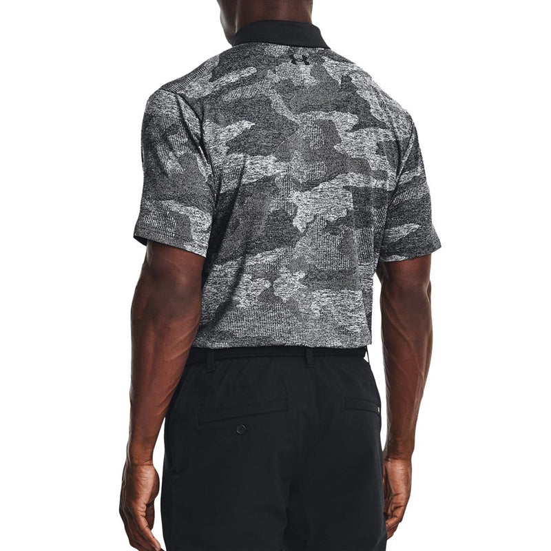 Under Armour Playoff 2.0 Jacquard Golf Polo Shirt - Black/White