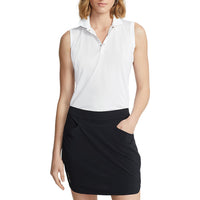 RLX Ralph Lauren 여성용 투어 퍼포먼스 민소매 골프 셔츠 - 퓨어 화이트