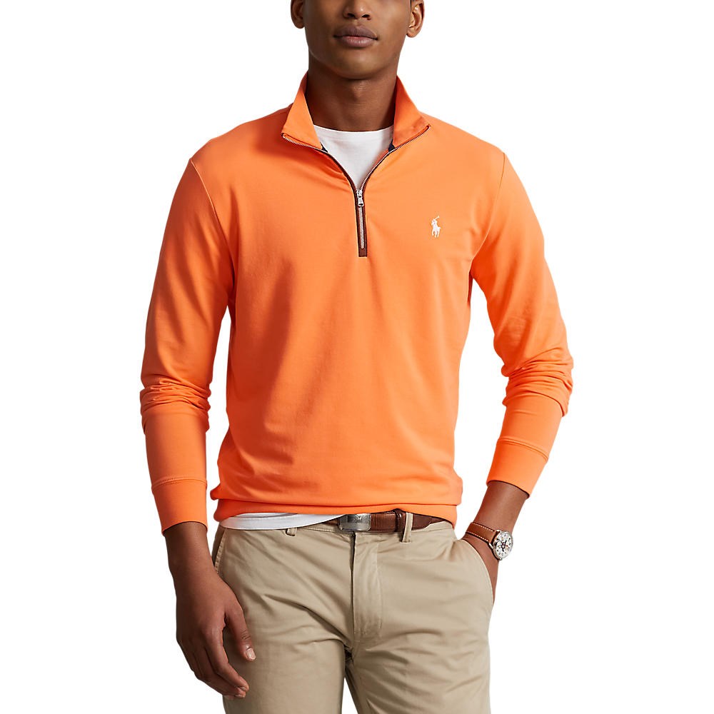 Polo Performance Ralph Lauren Fine Gauge Terry Half Zip - Classic Peach